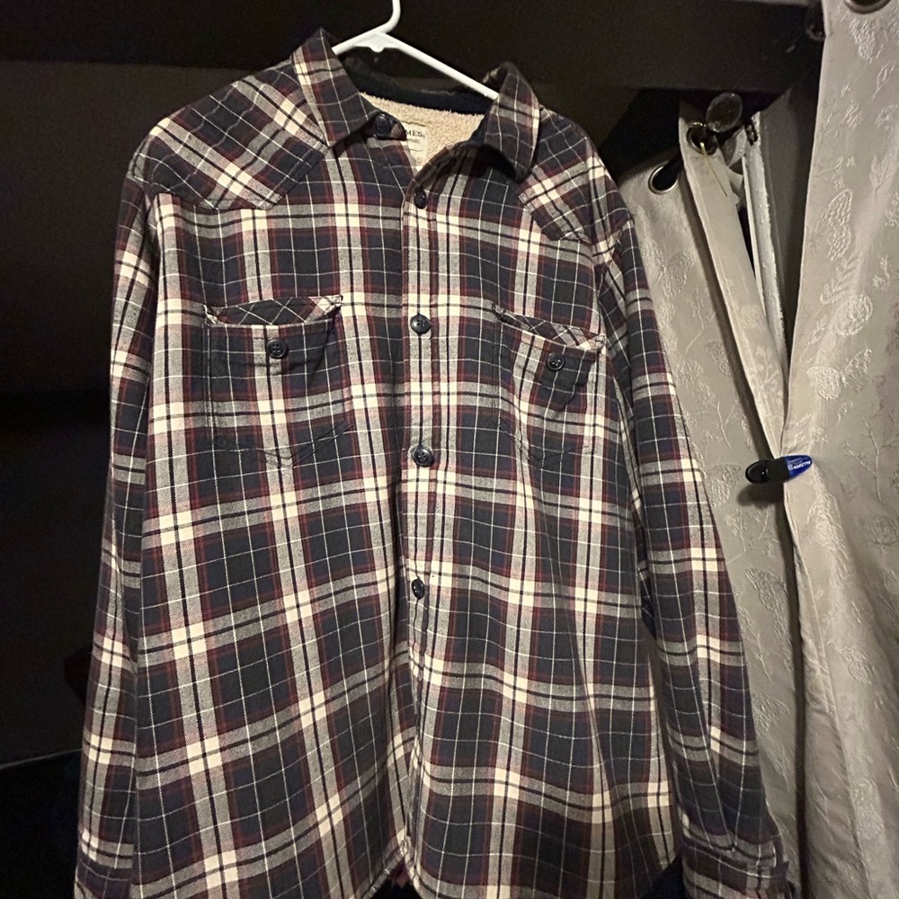 Cody James Mens  Sherpa Lined Flannel Shirt Jacket - Picture 2 of 4